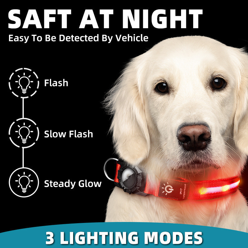 GlowGuard GPS Collar