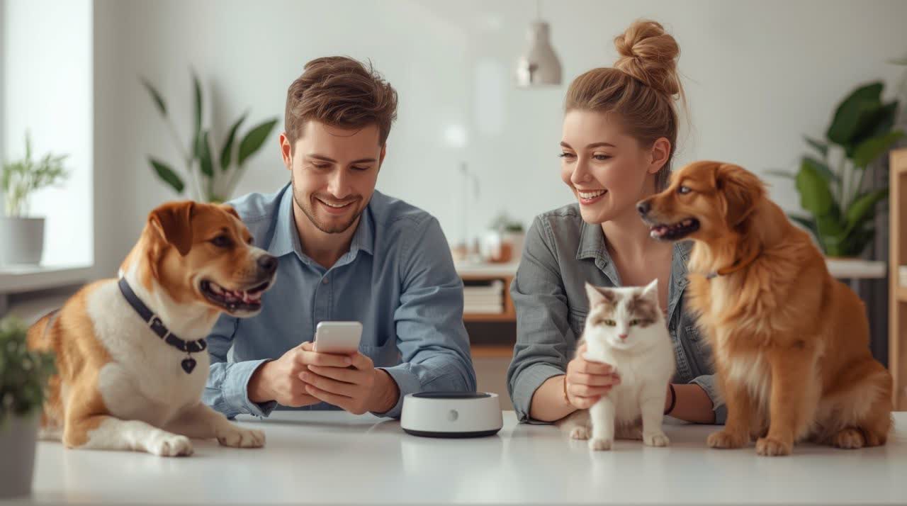 Happy pets with gadgets